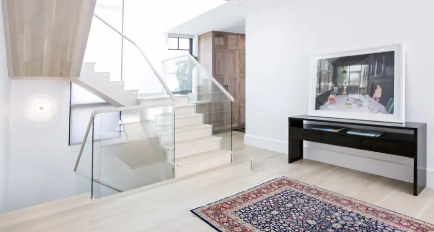 A picture inside Trailhead Residential showcasing the stairs.